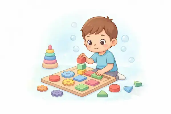 Niña desarrollando habilidades cognitivas con juegos terapéuticos